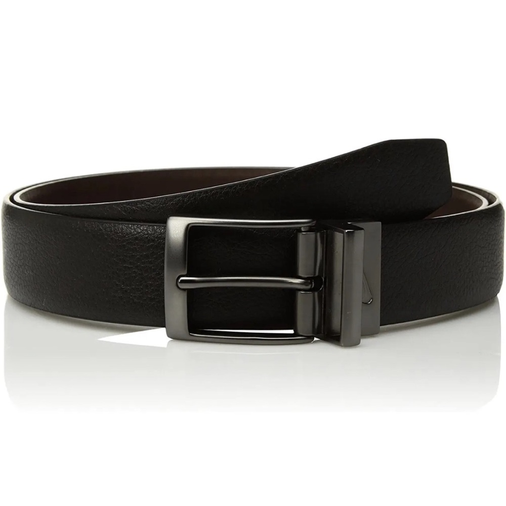 Nike Men's Pebble Feather Edge Reversible Belt Dark Black/Brown Sz 40